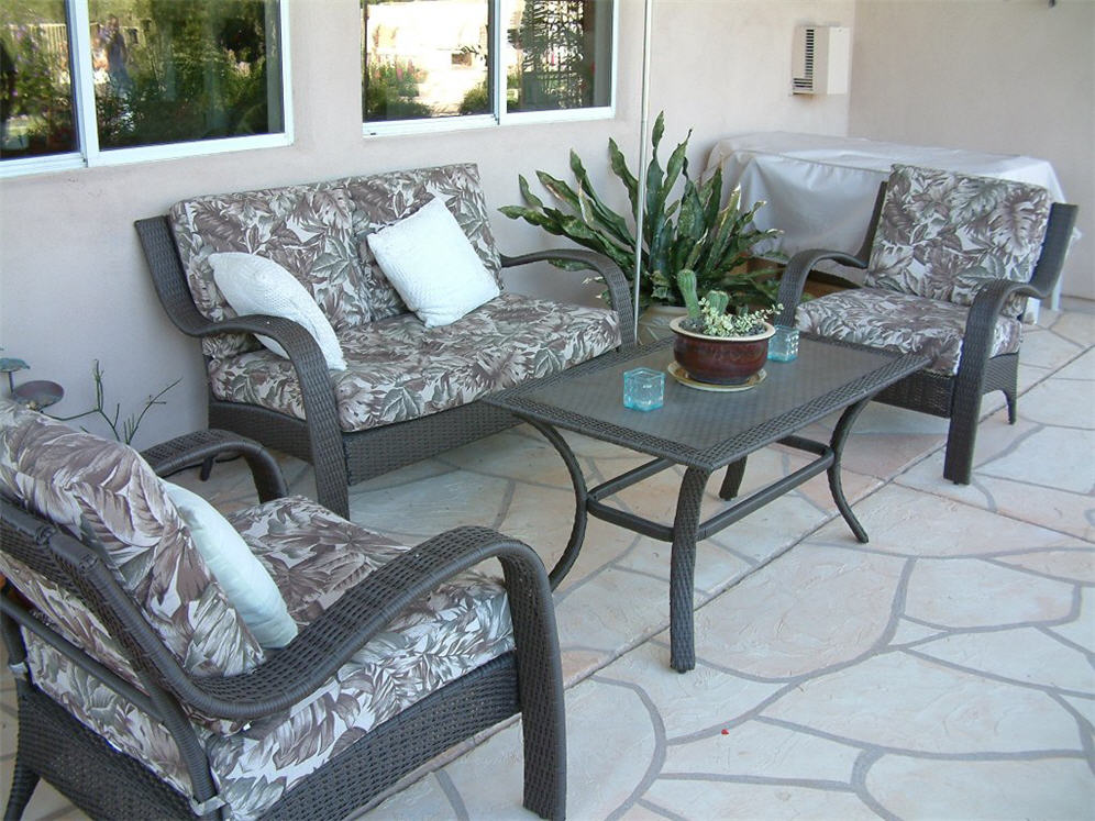 Shaded Patio in Purple