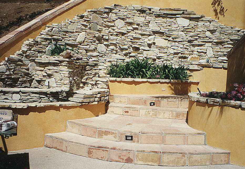 Wall with Rock Outcropping