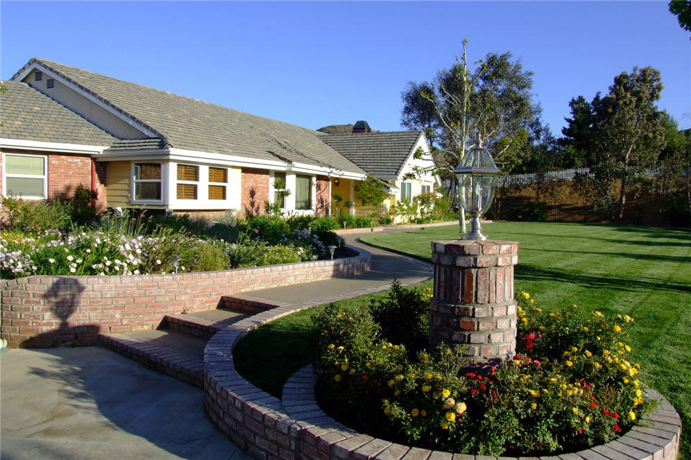 Stately Brick Planters