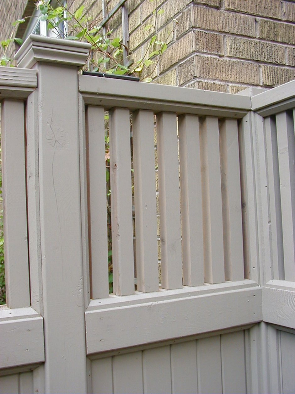 Painted Wood Fence Detail