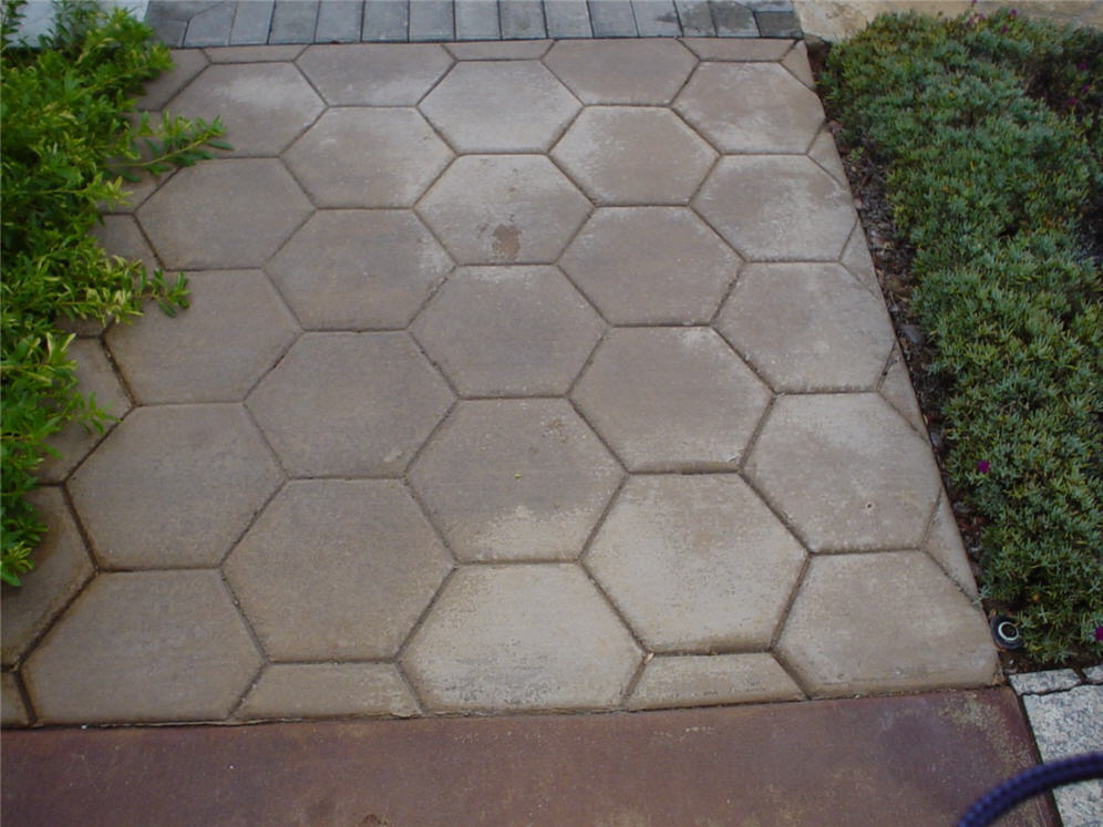 Pressed Concrete Hexagon Pattern