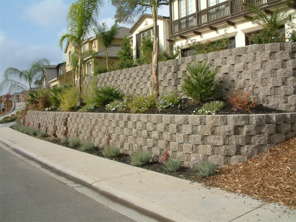 Tall Interlocking Blocks Wall