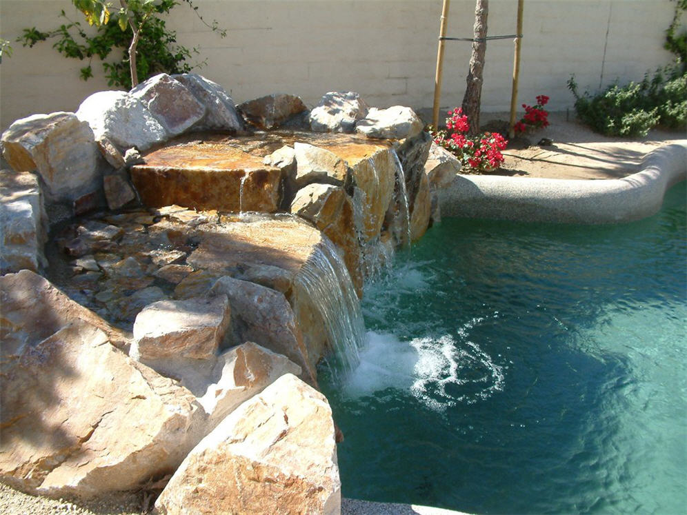 Water Spilling into Pool