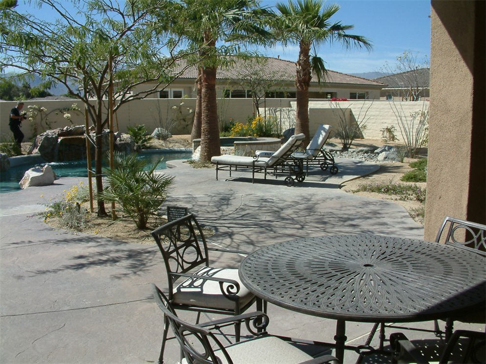 Large Patio Overlooks Pool